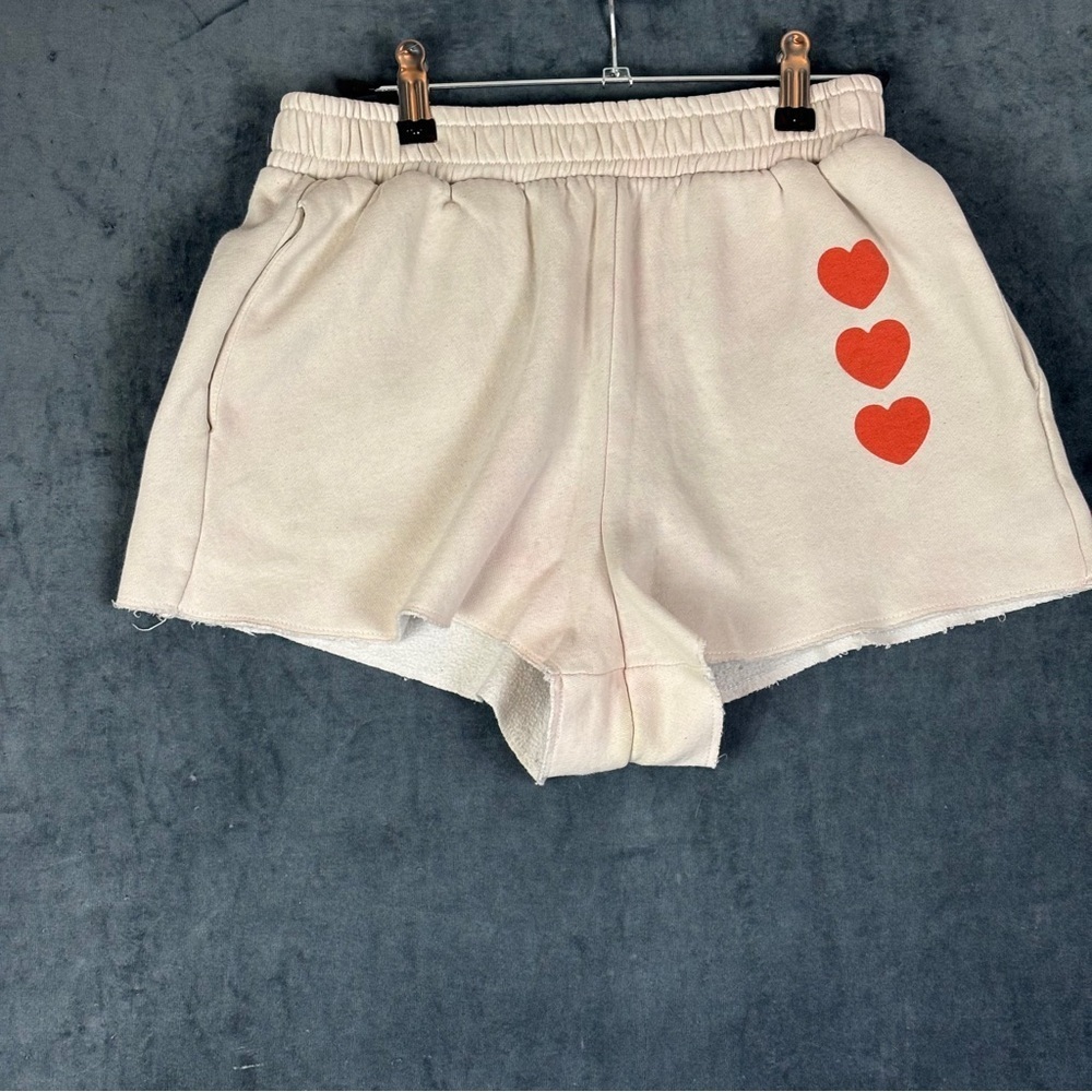 Abound Cream and pink (almost camo type look) Athletic Shorts w/Heart Detail XS